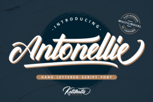 Antonellie: A Bold Script Font for Editorial Design