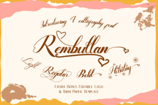 Rembullan Font: A Script That Elevates Handmade Creations