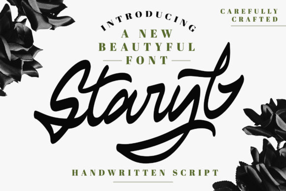 Staryl Font: A Bold Handwritten Typeface for Digital Design