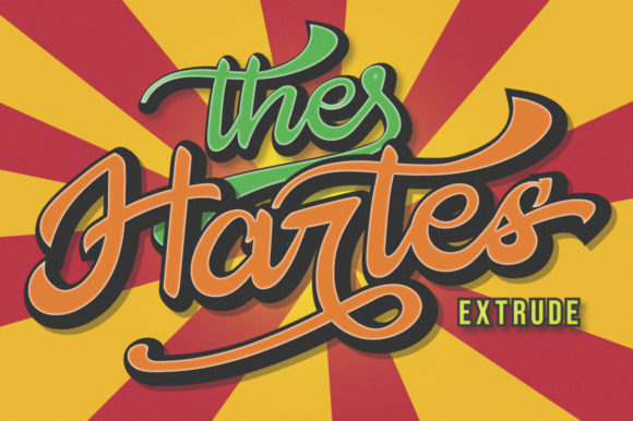 The Hartes Font: A Bold Vintage Typeface for Creative Branding